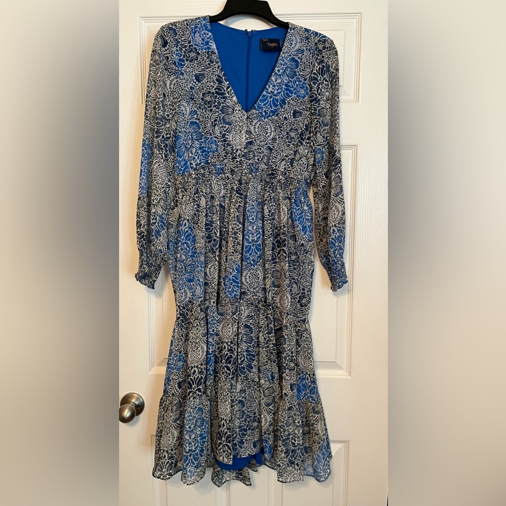 Taylor blue floral midi dress